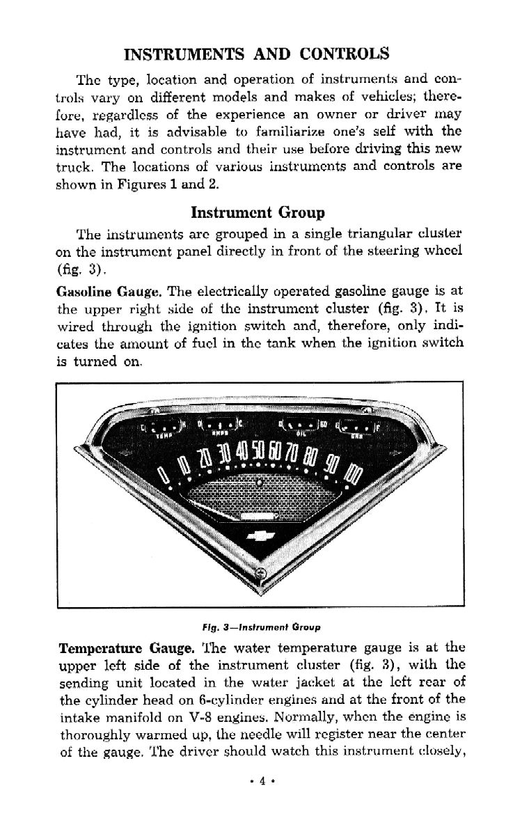 1956 Chevrolet Trucks Operators Manual Page 1